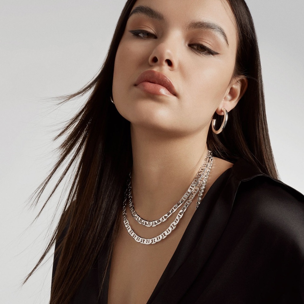18K Gold Plated Anchor Chain Necklace*Mariner Chain Necklace*Marina*Waterproof - Picture 3 of 6